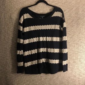 American Eagle Blue & White Striped Sweater